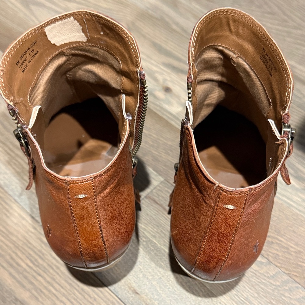 Frye Tan Leather Ankle Booties - Picture 2 of 9